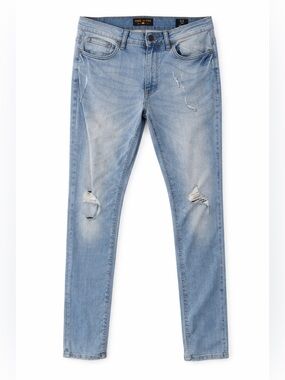 Ring of Fire Slim Jeans 30x31 Light Wash Distressed Denim Slim Fit